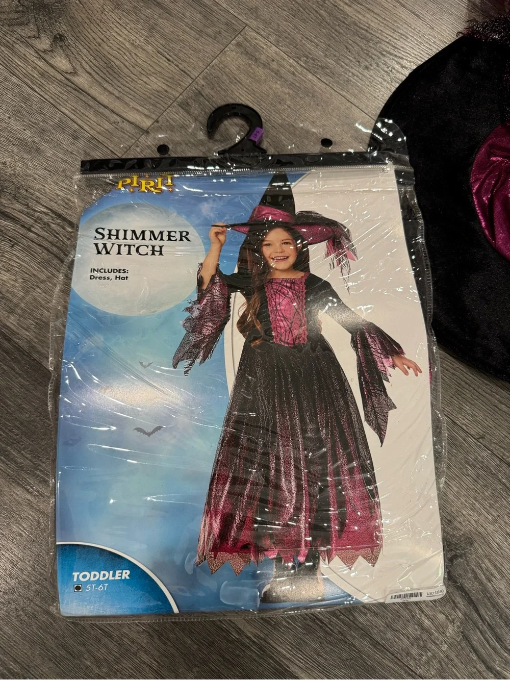 Witch Costume Dress and Hat - Pink and Black
